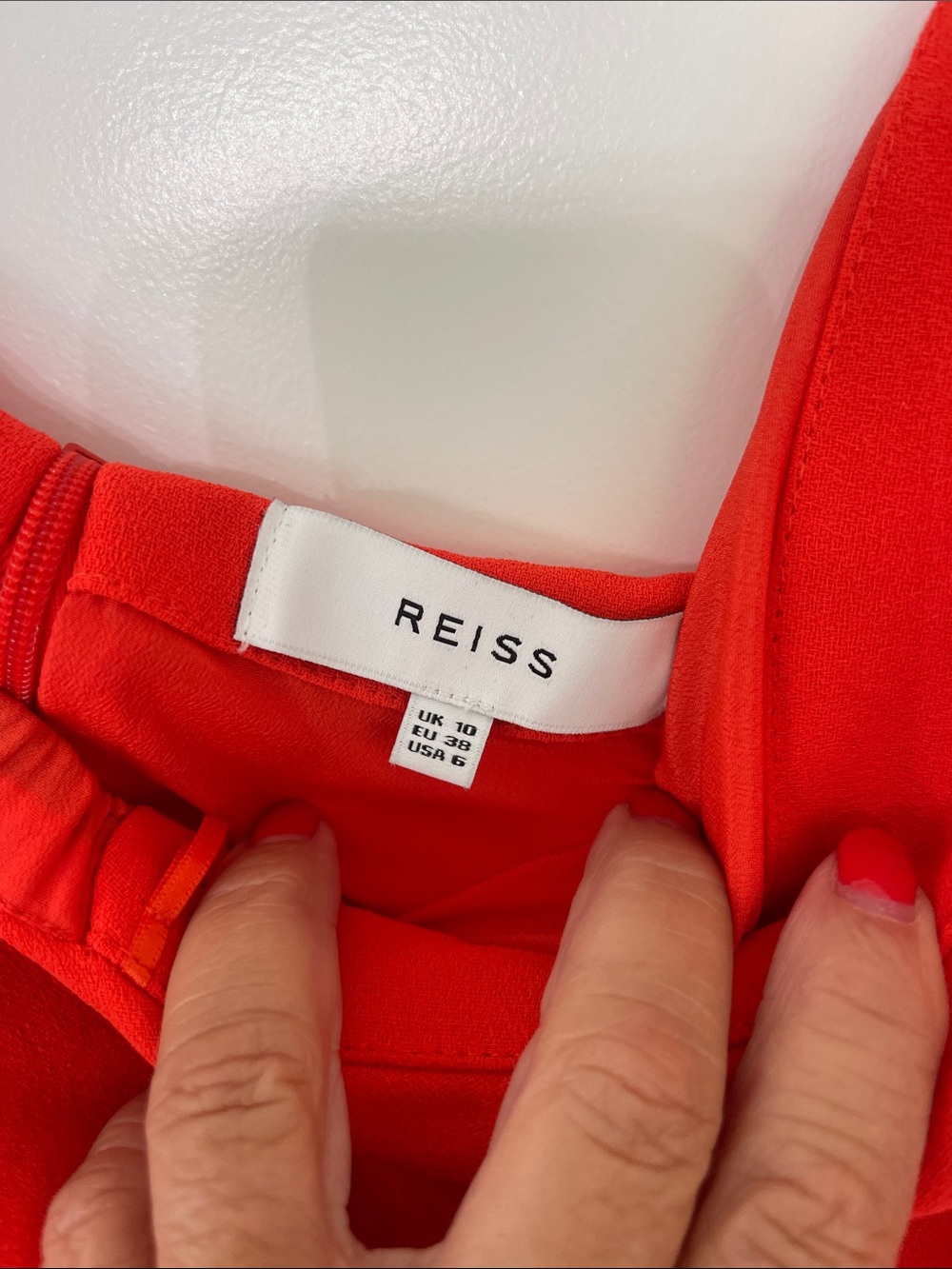 Reiss orange Ruffle Off-Shoulder Mini Dress - Picture 2 of 3